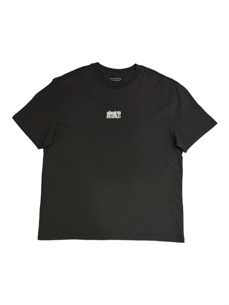 All Saints playera negra letras en el centro