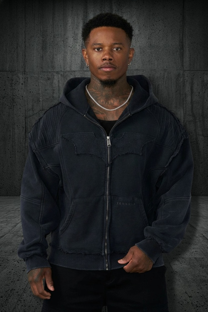 Batman Armored Zip-Ups - Black Wash