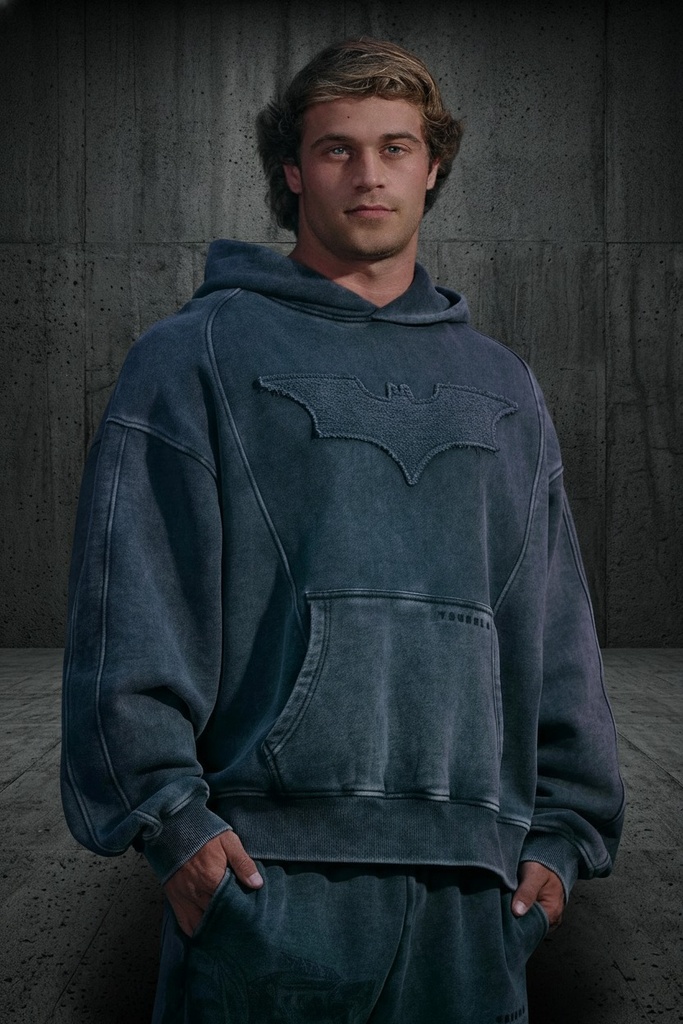 Batman Stealth Hoodies - Grey Wash