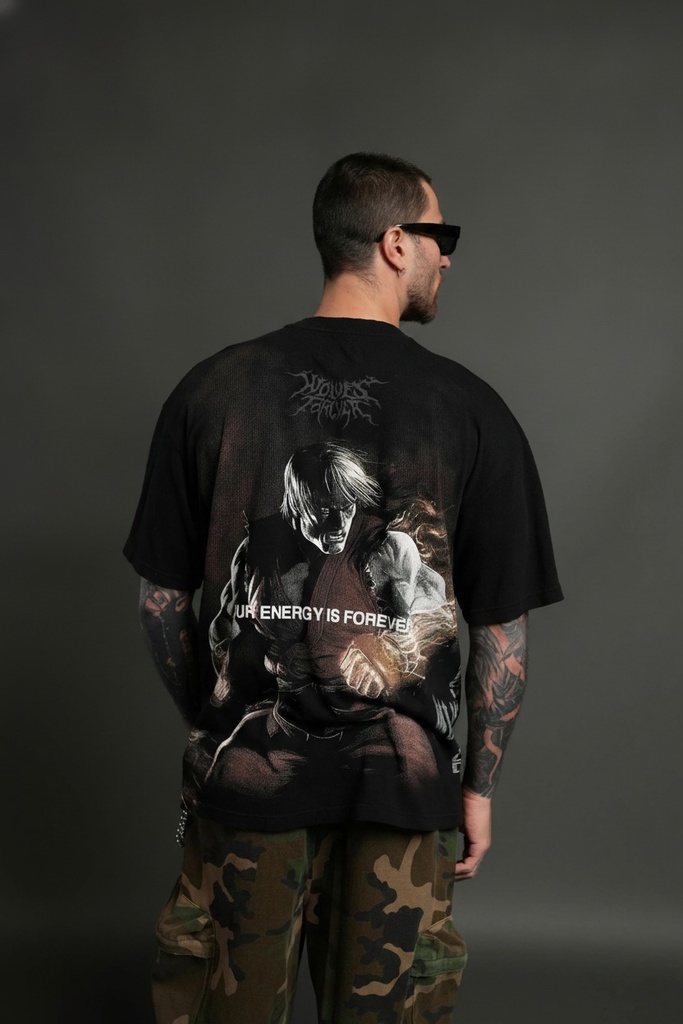 Darc Ken "Side By Side" Series Premium Oversized Tee in Black
