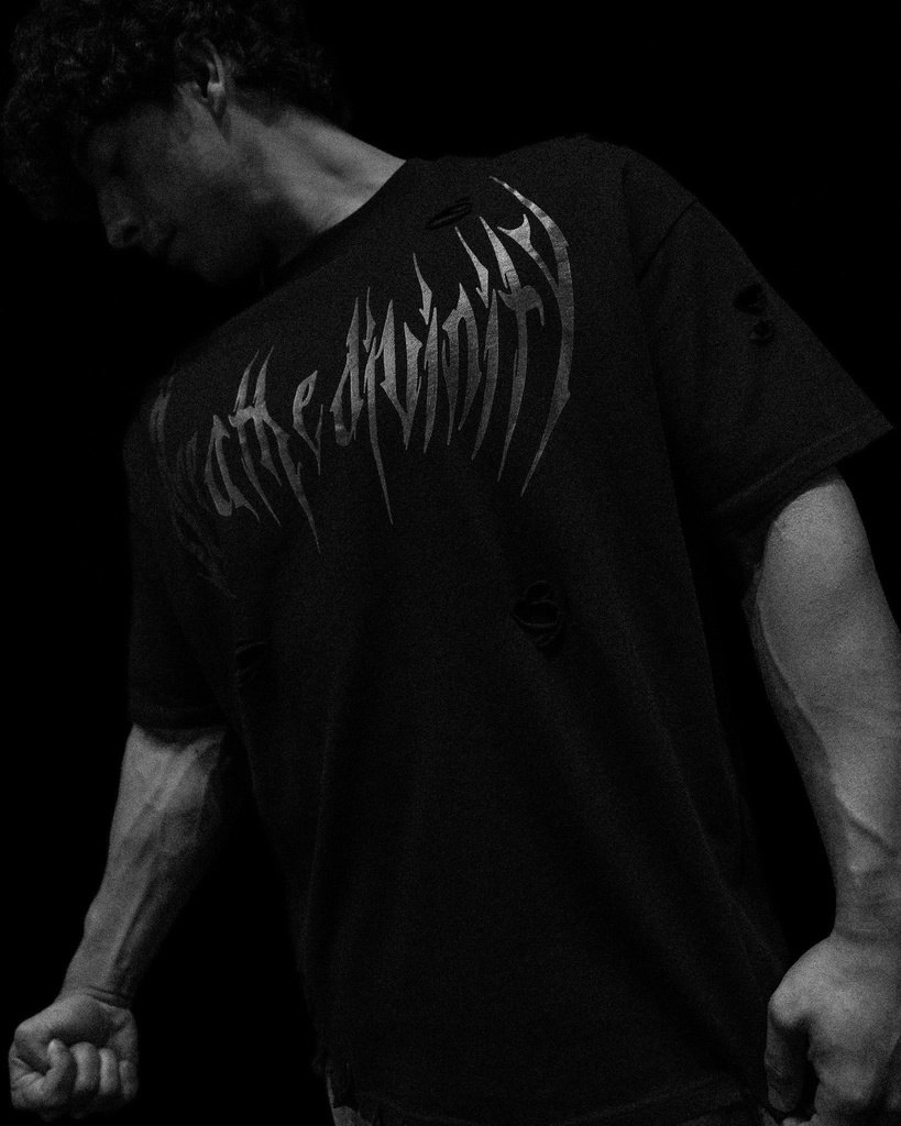 DESTROYED OVERSIZED T-SHIRT - [DARKNESS]