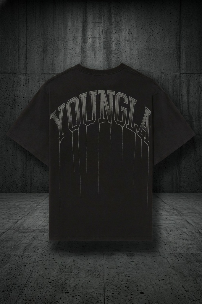 Drip Oversized Tee - Black Wash