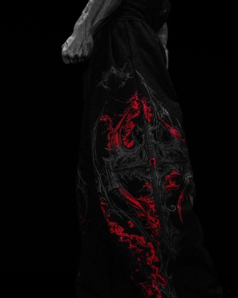 EXECUTIONER BANANA SHAPE UNCUFFED SWEATPANTS - [NIGHTMARE]