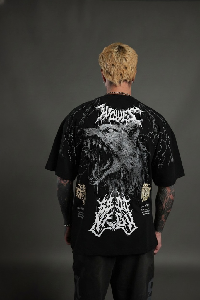 Fenrir Storm "Premium" Oversized Tee in Black