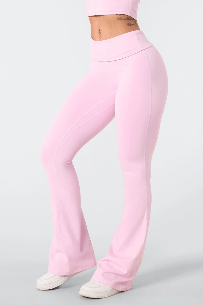 Flashback Foldover Flares - Light Pink