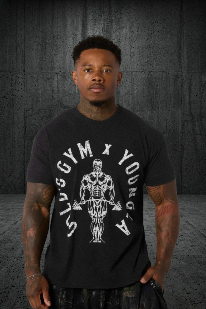 Gold's Gym Heather Tees - Black Heather