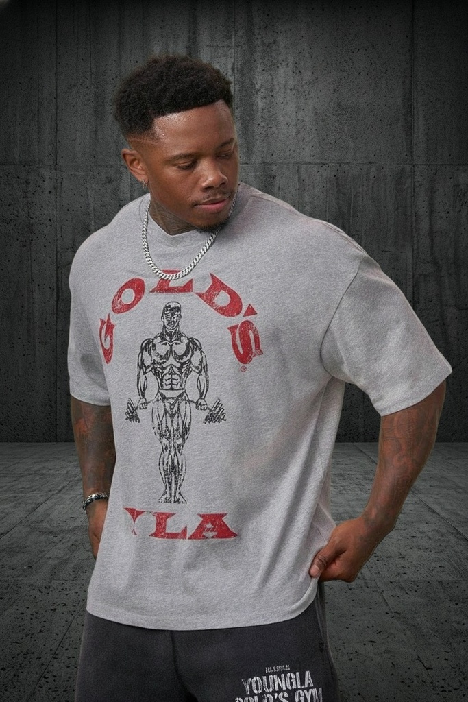 Gold's Iron Legacy Icon Tees - Heather Grey