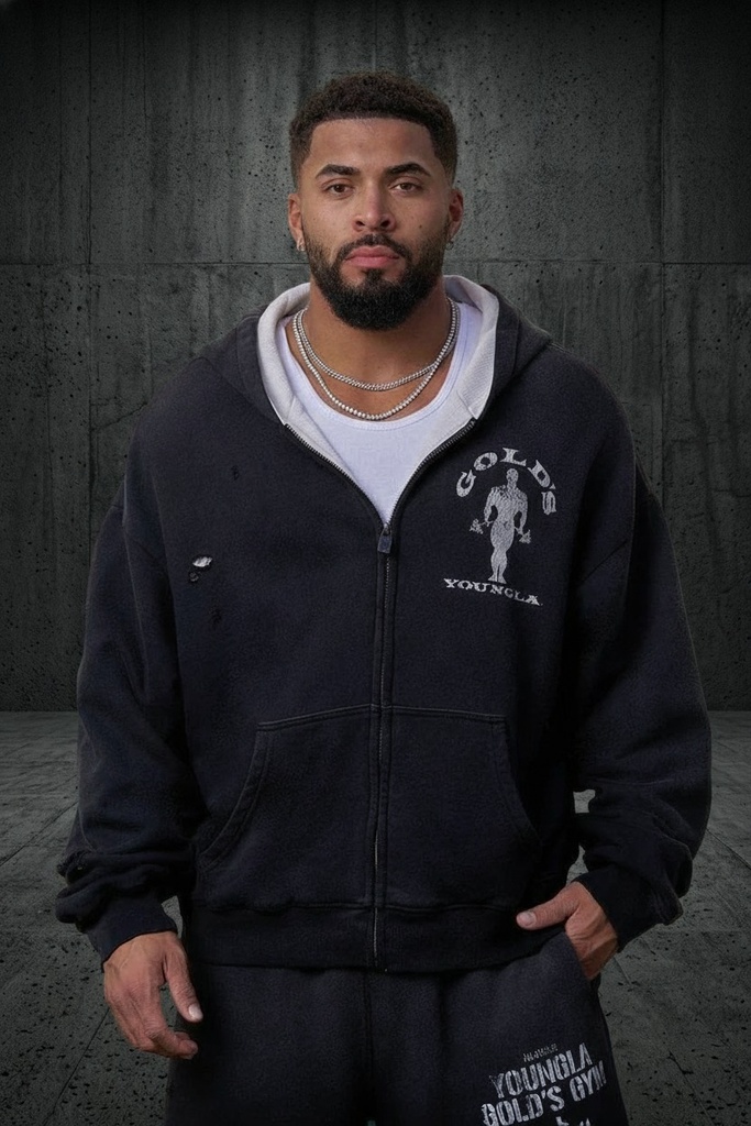 Gold's Iron Legacy Layered Zip-Ups - Black