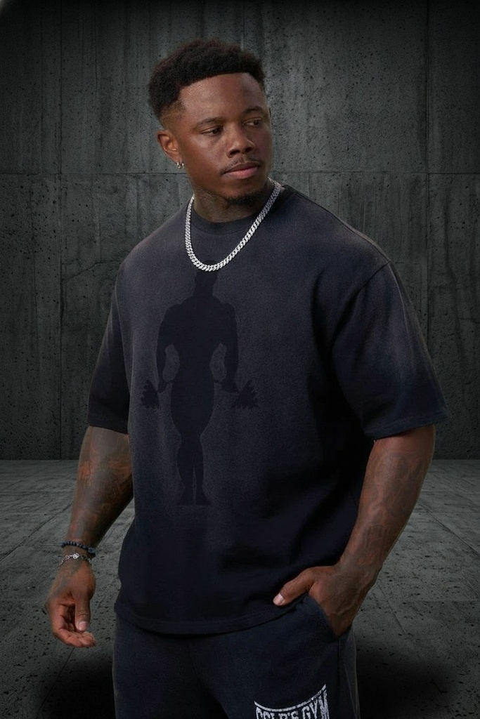 Gold's Iron Legacy Shadow Tees - Black Wash