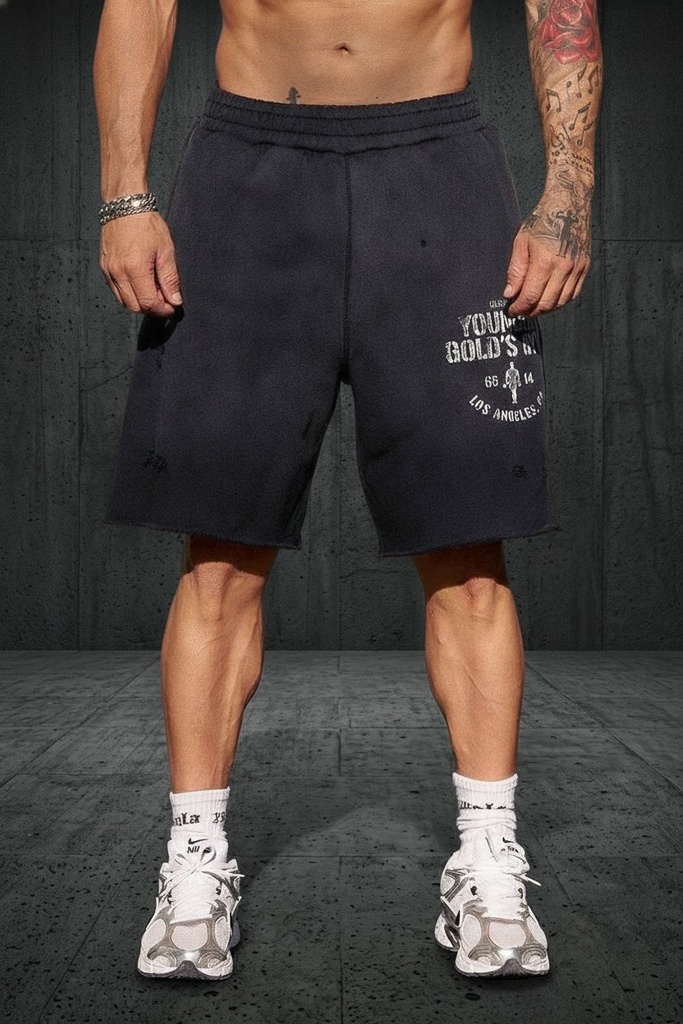 Gold's Iron Legacy Shorts - Black Wash