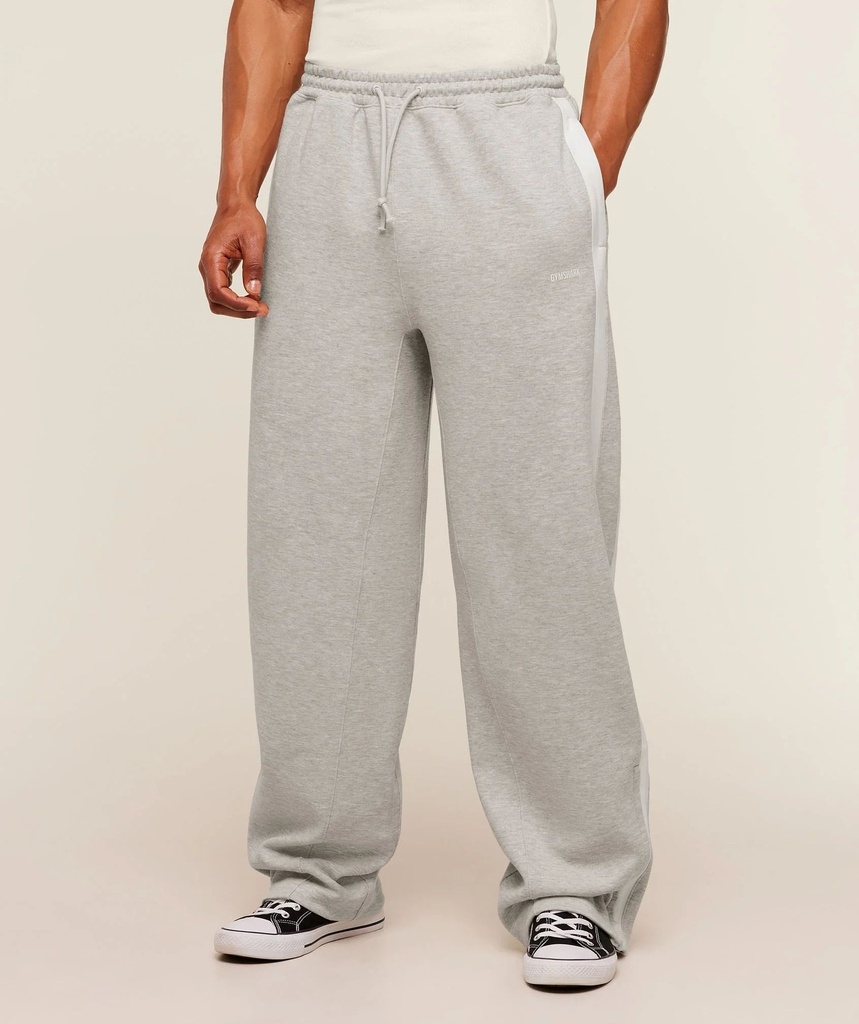 GYMSHARK X CBUM STRAIGHT LEG JOGGERS - Bros Stone Grey Marl