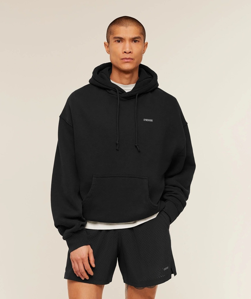 GYMSHARK X CBUM WASHED HOODIE - Black