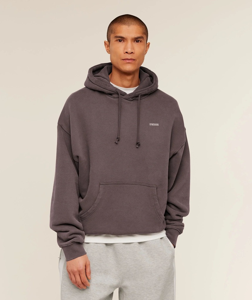 GYMSHARK X CBUM WASHED HOODIE - Grayed Purple
