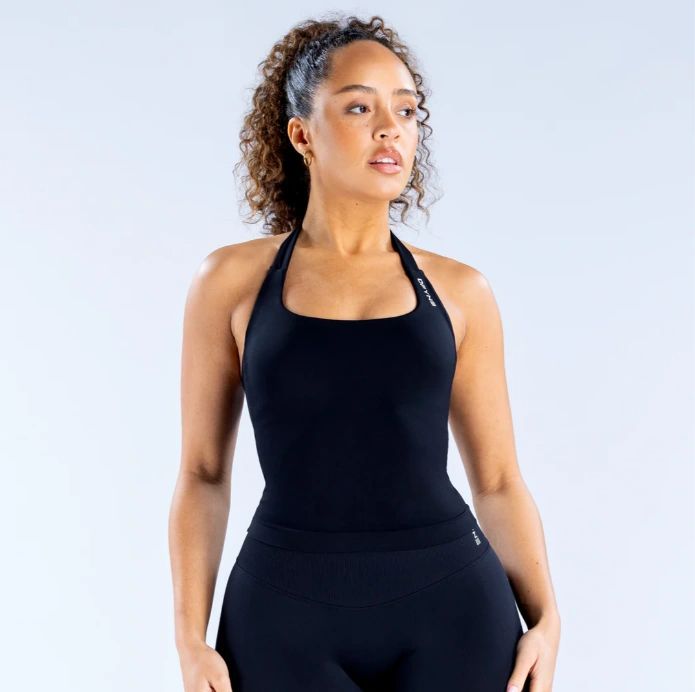 Impact Halter Top - Midnight Black