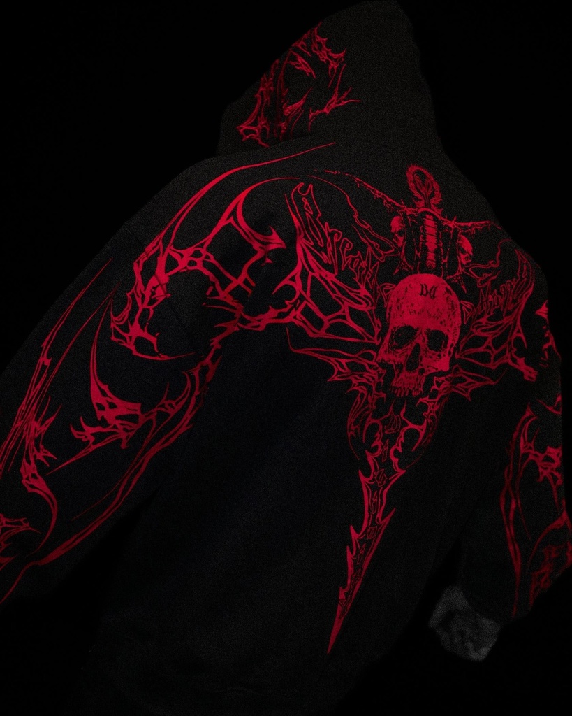 Kingslayer Oversized Zip- up hoodie [RAGE]