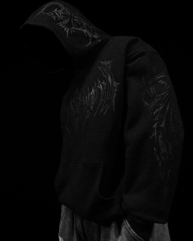 NIGHTFALL OVERSIZED PULLOVER HOODIE - [DARKNESS]