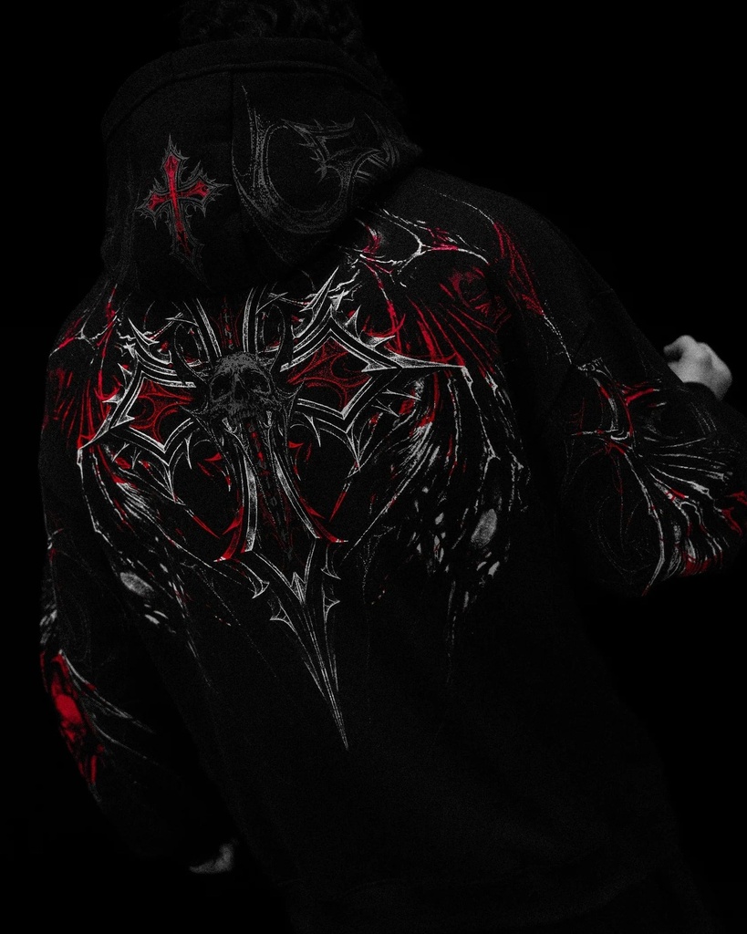 NIGHTFALL OVERSIZED PULLOVER HOODIE - [NIGHTMARE]