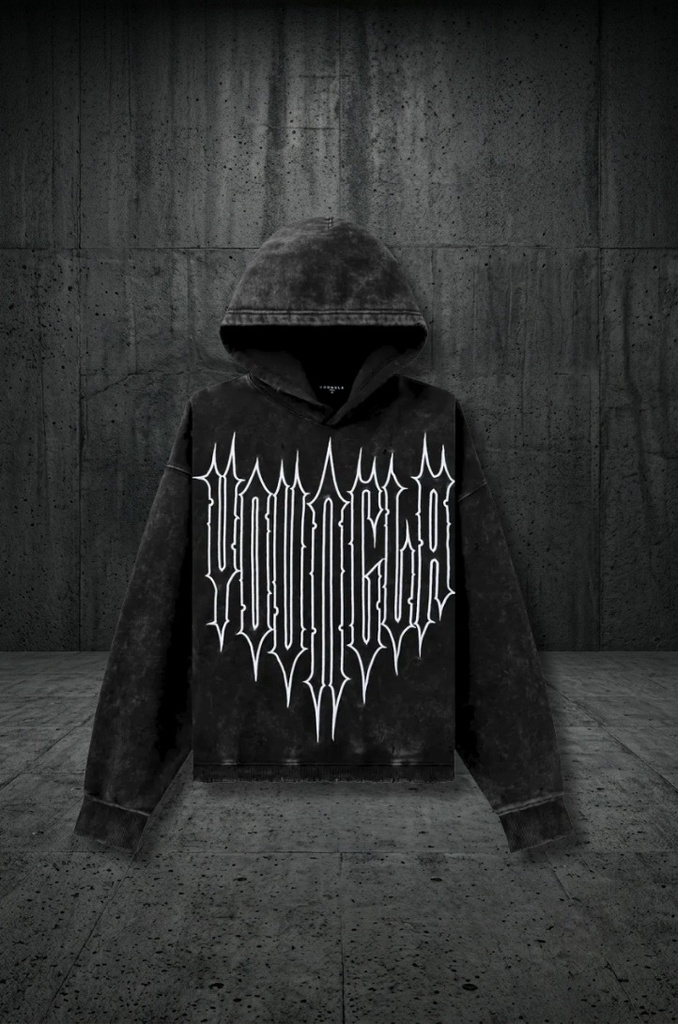 Revenge Hoodies Black Wash