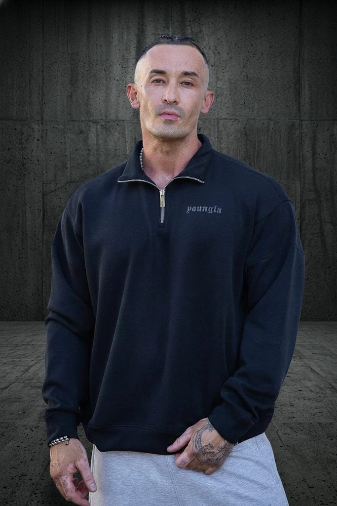 Soft AF Quarter Zips - Black