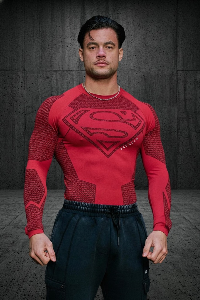 Superman Compression Longsleeves - Red