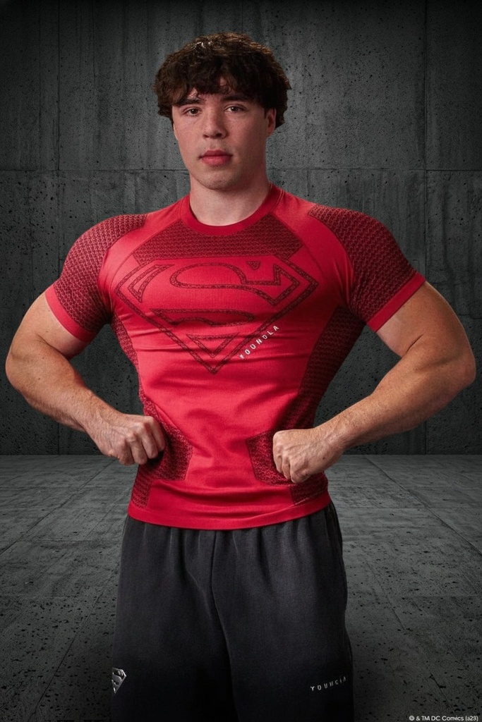 Superman Compression Tees - Red