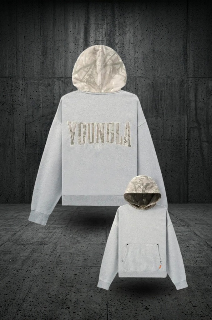Tree Camo Hoodies - Heather Grey