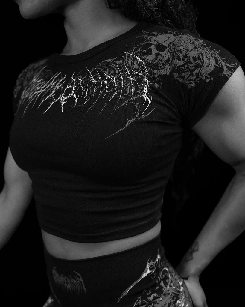 Women's Soul Thorn Cropped Baby Tee [VOID BLACK]