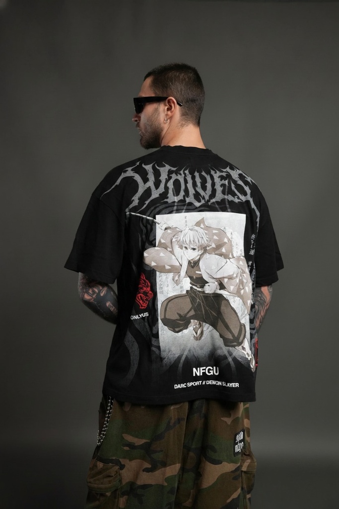 Zenitsu NFGU Premium Oversized Tee i n Black