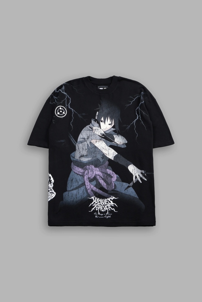 SASUKE ROGUE NINJAS "SIDE-BY-SIDE" TEE BOX SET IN BLACK